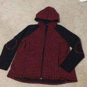 Zip front- hooded jacket. Susan Graver style.